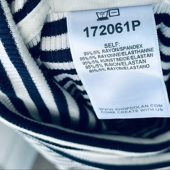 New! Mini Dress ANTHROPOLOGIE Dolan Ribbed Sleeveless Cowl Striped nautical - Picture 7 of 10